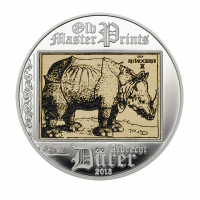 5 Dollars silver coin - Cook Islands 2013 - "Rhinoceros" Albrecht Dürer
