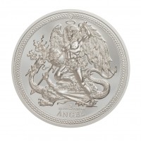 2017 Isle of Man "ARCHANGEL MICHAEL PIEDFORT"  2 oz silver coin