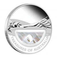 Silbermünze - "Schätze Australiens" mit Perle