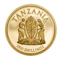 1500 Shillings Gold Coin - Tanzania 2014 - "Canonization of the Popes"