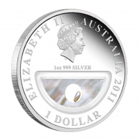 Silbermünze - "Schätze Australiens" mit Perle