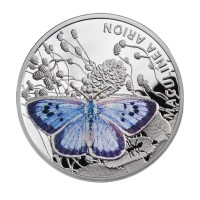 Серебряная монета номиналом 1 доллар - "Maculinea arion" из серии "Красота природы" - остров Ниуэ 2011