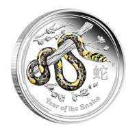 1$ Silbermünze - Lunar II Schlange -"Year of The Snake 2013"- Farbige Ausgabe