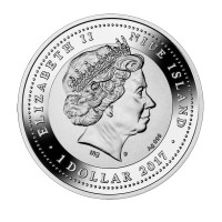 1$ Серебряная монета - "Петушок на палочке" - Ниуэ Остров 2017